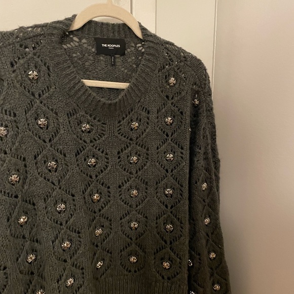 Kooples Grey Sweater with Detail - Picture 3 of 4